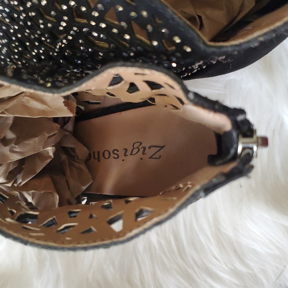 Zigi soho black studded open toe bootie size 7.5 - Picture 9 of 17